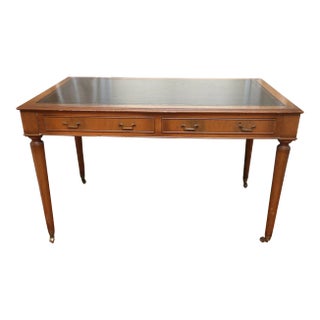 Early 20th Century Leather Top Writing Desk For Sale