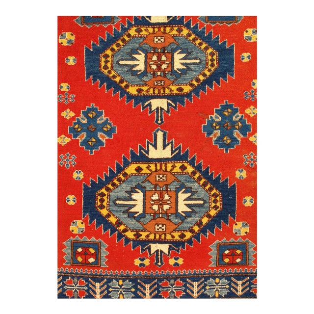 Turkish Pasargad Ny Turkish Kazak Rug - 4'11" X 5'8" For Sale - Image 3 of 5