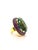 Bochic “Orient” Vintage London Blue Topaz & Rhodolite Ring Set In 18 K Gold & Silver For Sale In New York - Image 6 of 11
