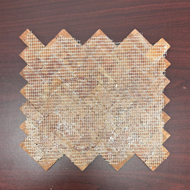 Rosso Verona Marble Honed 1" X 2" Herringbone Mosaic For Sale - Image 4 of 4