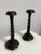 Traditional Global Views Barley Twist Wood Candleholders, Pair For Sale - Image 3 of 12