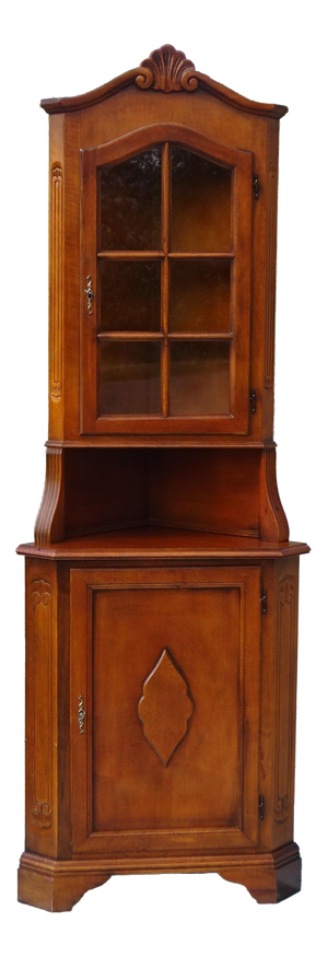 Glass Corner Display Cabinet, 1980s