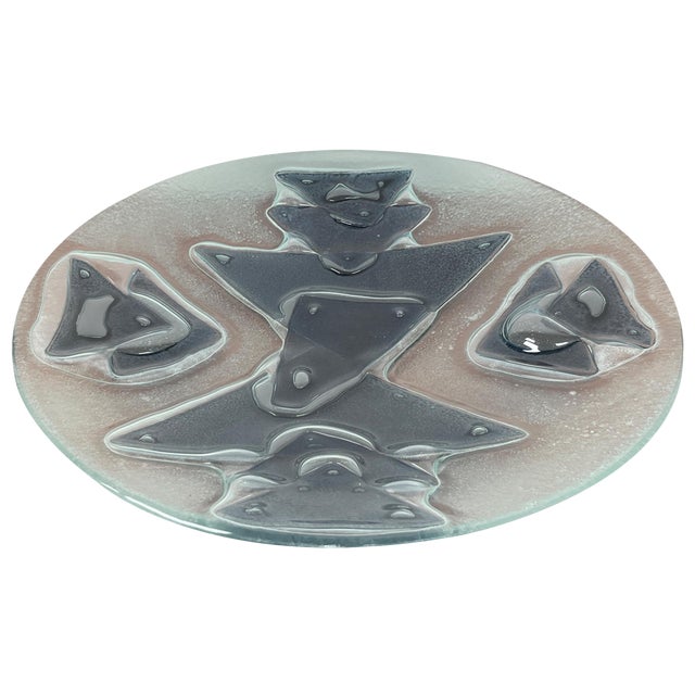 Mid-Century Large Danish Art Glass Bowl, 1960s For Sale