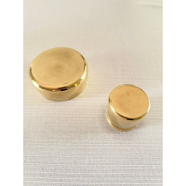Metal 1950s Georg Jensen Brass Coffee (Or Mocha) Set Designed by Henning Koppel For Sale - Image 7 of 8