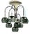 Mid-Century Modern Chrome & Smoked Glass Chandelier, Italy For Sale