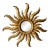 French Gilt-Wood Sunburst Mirror, Hollywood Regency, 1940s For Sale