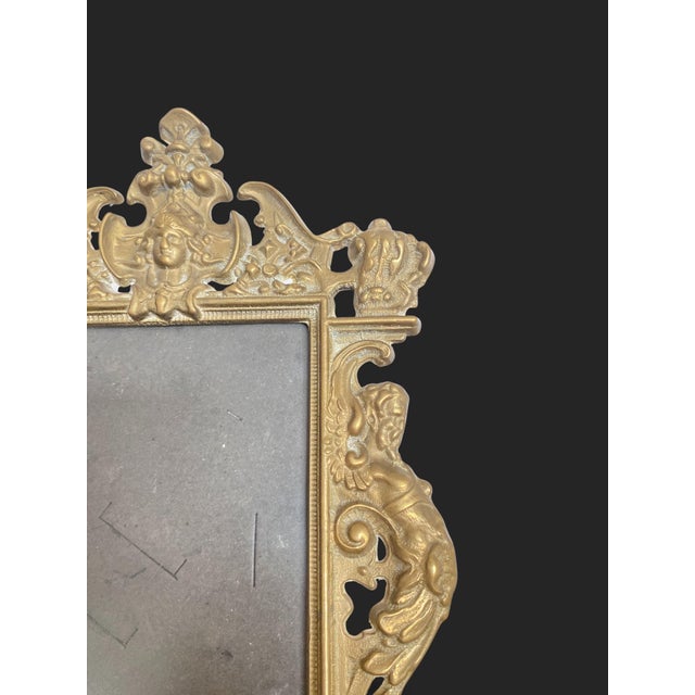 French Gilt Bronze Photo Frame, 1800s For Sale - Image 9 of 13