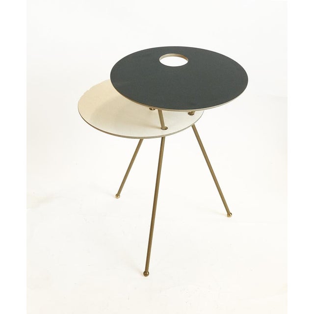 Contemporary Tavolfiore Side Table in Black and White by Tokyostory Creative Bureau For Sale - Image 3 of 12
