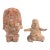 Mayan Pre-Columbian Pottery Figures, 2 For Sale