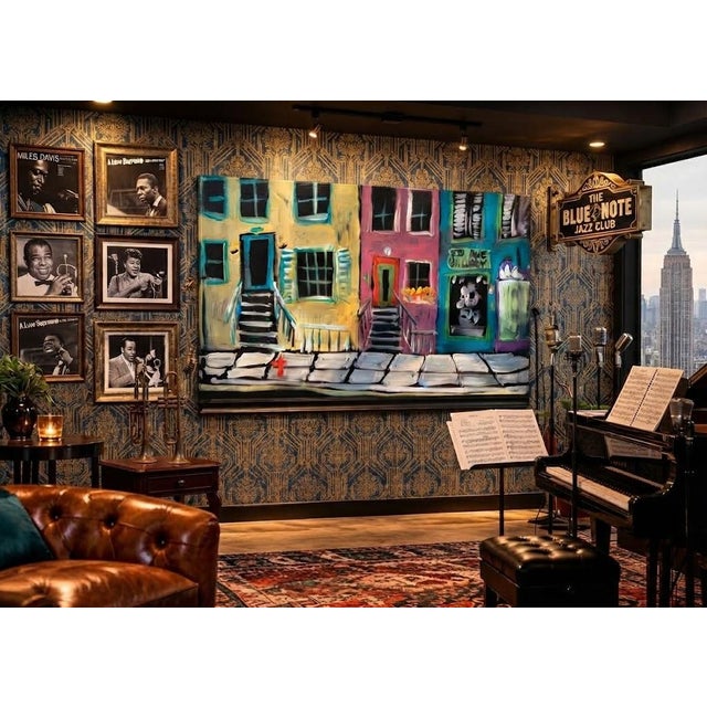 Fine Painting by e.j. Gold, “5th Avenue Gallery” — Original Signed Acrylic on Canvas, 24 X 36 For Sale - Image 9 of 9