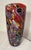 Tall Vintage Murano Italian Hand Blown Red Millefiori Art Glass Vase Sculpture For Sale - Image 10 of 11