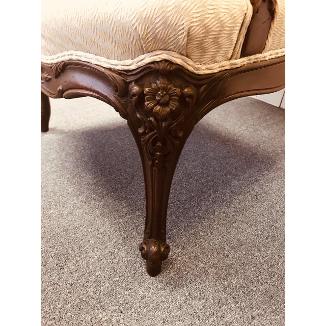 Late 19th Century Antique Georgian Carved Walnut Armchair For Sale - Image 9 of 13