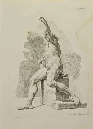 Nicholas Cochin, Anatomy Studies, Etching, 1755