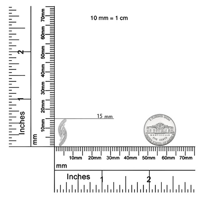 Early 21st Century .925 Sterling Silver Diamond Accent Bypass Curve 18" Pendant Necklace For Sale - Image 5 of 5