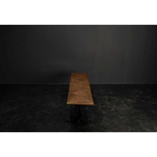Handcrafted Copper-Clad Bench, 1920s For Sale - Image 11 of 18