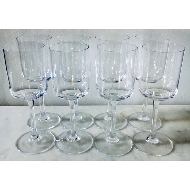 Vintage Crystal Modernist Glassware Set of 8 Chairish