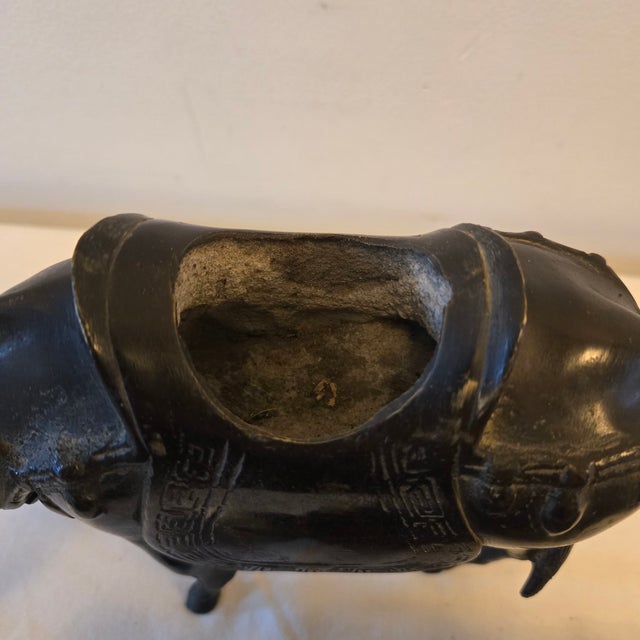 Bronze Antique Bronze Scholar on Horse Incense Burner 1800 Ad With Original Bill of Sale From Yamanaka & Co LTD Kyoto For Sale - Image 8 of 17