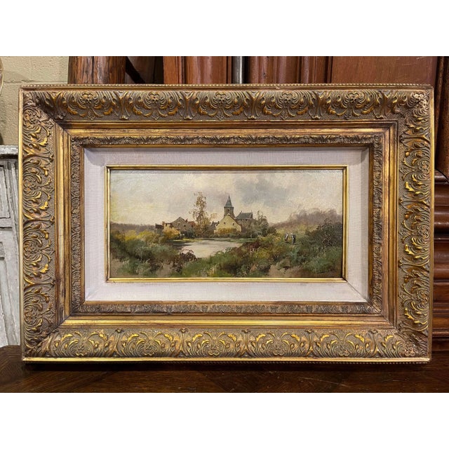 Illustration Set of 3 Framed Oil on Board Paintings Signed Leon Dupuy for E. Galien-Laloue For Sale - Image 3 of 13