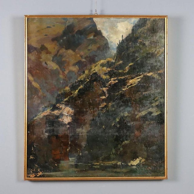 Ludovico Zambeletti, Landscape, Oil on Canvas For Sale - Image 12 of 12