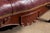 Vintage Humidor Armchair and Rolling Ottoman Set in Burgundy For Sale - Image 10 of 17