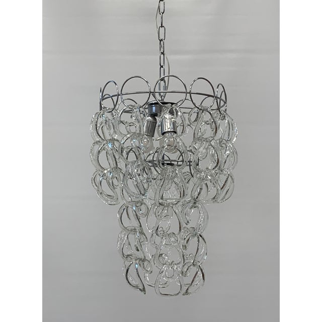 Murano Glass Chandelier from the 1970s attributed to the Vistosi Company For Sale - Image 3 of 7