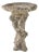 Composite Stone Faux Bois Birdbath With Squirrels Garden Ornament, English 20th C. For Sale