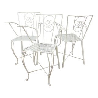 Vintage French Garden Chairs, 1970s, Set of 3 For Sale