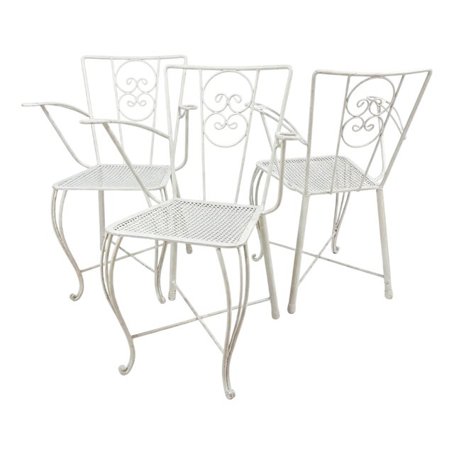 Vintage French Garden Chairs, 1970s, Set of 3 For Sale