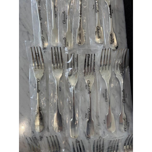 Cluny Pattern Flatware Set from Christofle, Set of 87 For Sale - Image 5 of 13