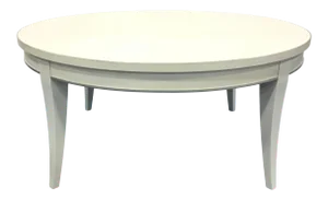 Sherrill Occasional Modern White Wood Round Cocktail Table