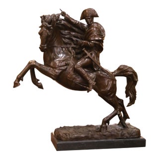 Important Early 20th Century French Bronze Sculpture of Napoleon on Horseback For Sale