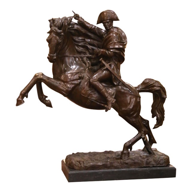 Important Early 20th Century French Bronze Sculpture of Napoleon on Horseback For Sale