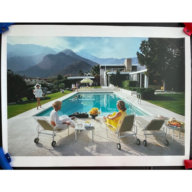 "Poolside Gossip", Palm Springs 1970, 40" x 60" C-Print by Slim Aarons with Getty Images COA and Embossing The...