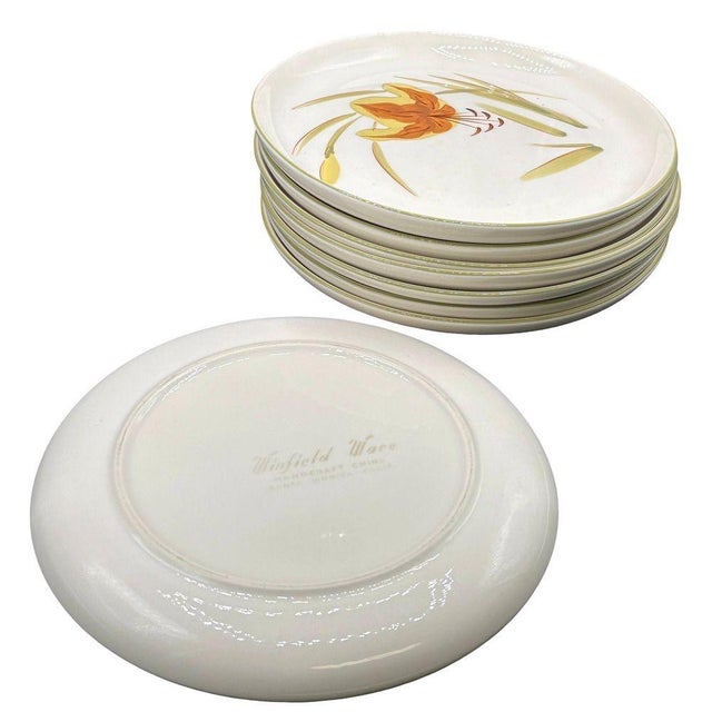 1950s Mid-Century Modern "Tiger Iris" & "Tiger Lily" China Dish Set by Winfield Pottery, Set of 43 For Sale - Image 12 of 15