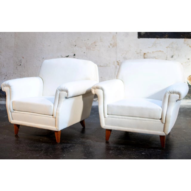 1950s Pair of Scandinavian Modern Broderna Anderssons Arm Chairs - Com Ready For Sale - Image 5 of 7