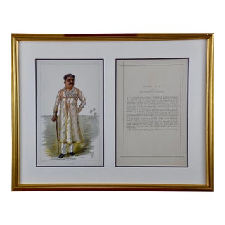 Prince of India: A Colored Vanity Fair Caricature of the "Gaekwar of Baroda", 1901 For Sale