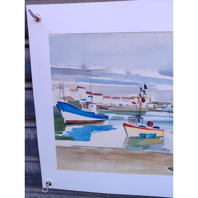 1980s Michel Roubille, L'Ile d'Yeu, 1981, Watercolor For Sale - Image 5 of 6