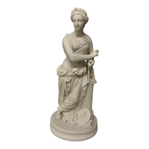 Antique Victorian Parian Statue of a Classical Victorian Maiden
