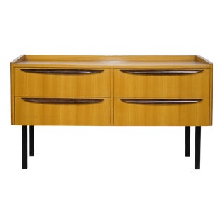 Wooden Lowboard with Drawers, 1960s For Sale