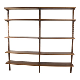 Teak Mid Century Danish Wall Mount Shelving by Poul Cadovius For Sale