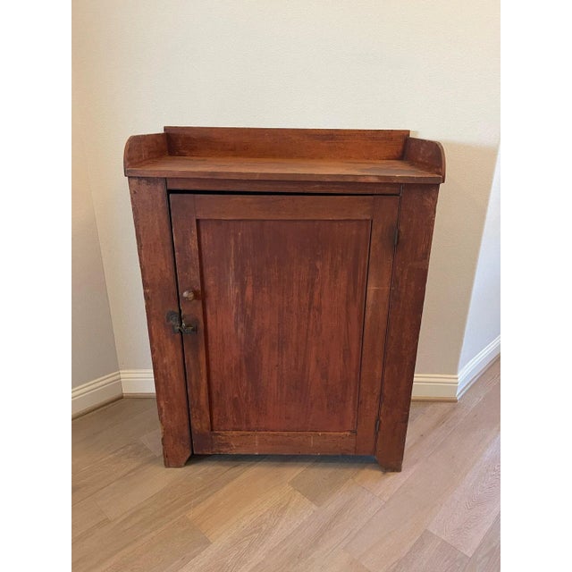 Early American Country Pennsylvania Farmhouse Painted Jelly Cupboard For Sale - Image 11 of 11