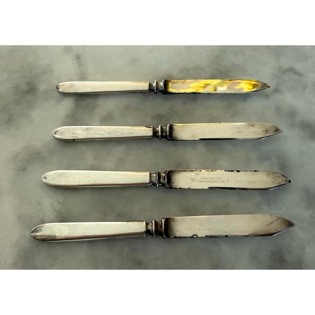 American Vintage Wm. Rogers & Son Silver Plate Fruit Knives - Set of 4 For Sale - Image 3 of 8