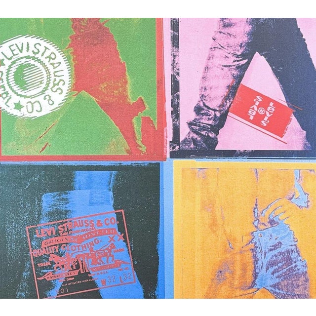 Andy Warhol (after) "Levis" print, size 60 x 60 cm, plate signed bottom right, numbered with pencil on heavy paper,...