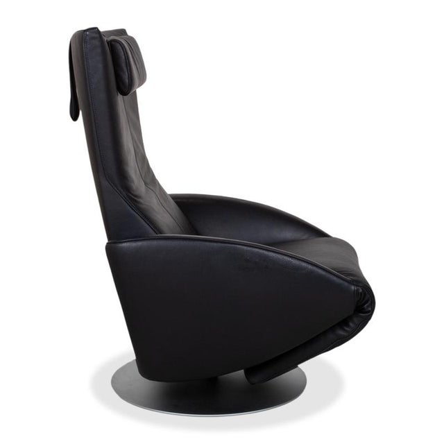 FSM Mate Leather Armchair in Dark Blue with Electric Function Battery Recliner For Sale - Image 9 of 12