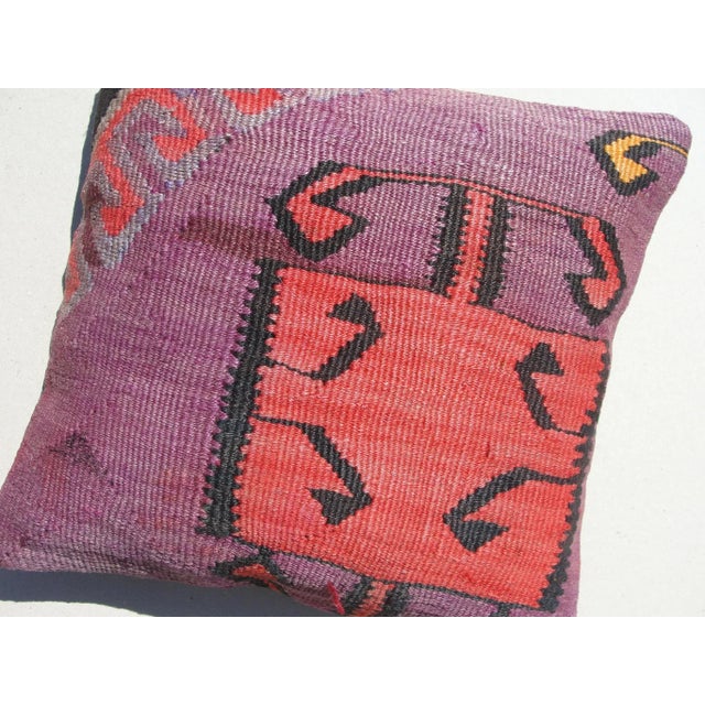 1970s Kilim Rug Pillow Cover For Sale - Image 4 of 8