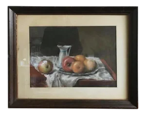 Vintage Pastel Still Life Drawing
