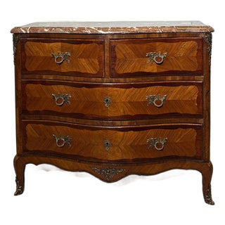 Chest of Drawers with Marble Top For Sale