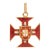 Antique Portuguese Medallion 19k Yellow Gold Cross of Christ Red Enamel Jewelry For Sale