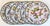 English Early 21st Century Enameled Tin English Duke of Gloucester Plates - Set of 6 For Sale - Image 3 of 7