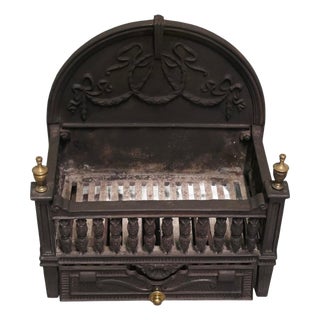 Classical Style Iron Fire Grate with Ashtray, 1950s For Sale